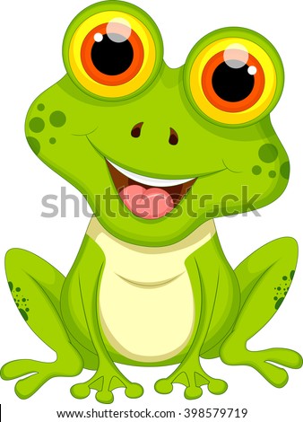 Cute Frog Cartoon Stock Vector (Royalty Free) 398579719 - Shutterstock