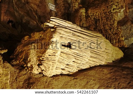 Quang Binh, Vietnam - 12th December 2016 - Paradise cave (or Thien Duong cave) is a cave in Phong Nha Ke Bang National Park, UNESCO's World Heritage Site