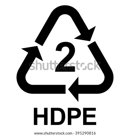 Plastic Recycling Symbol Hdpe 2 Plastic Stock Vector 395290816 ...