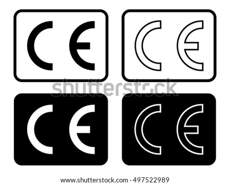 Black Isolated Ce Illustration Set Ce Stock Vector 497522989 - Shutterstock