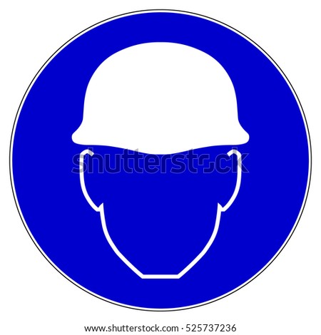 Protective Safety Helmet Must Be Worn Stock Vector 525737236 - Shutterstock