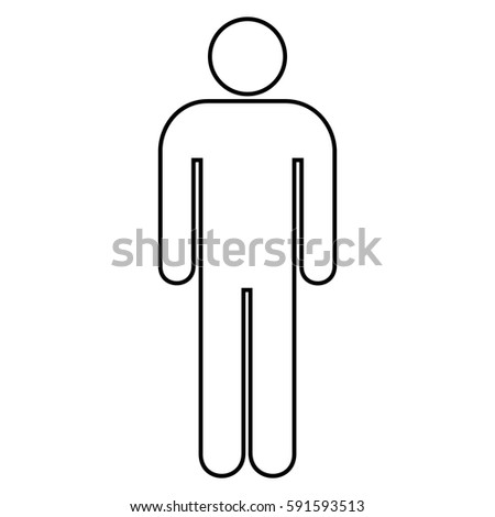 Man Icon Black White Isolated Vector Stock Vector 591593513 - Shutterstock