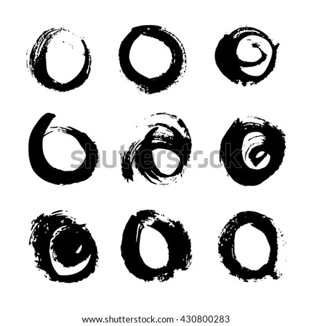 Hand Drawn Grunge Paint Circle Vector Stock Vector 430800283 - Shutterstock