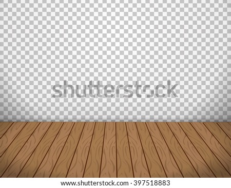 Wood Floor Transparent Landscape Background Vector Stock Vector