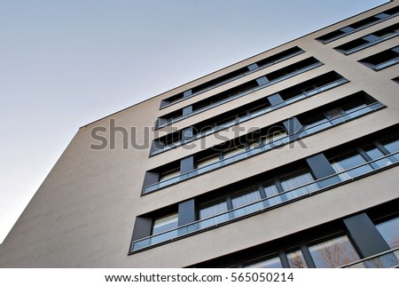 Facade Modern Apartment Building Stock Photo 565537990 - Shutterstock  Modern apartment building