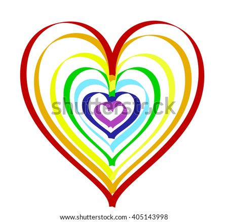This Set Loving Hearts Romantic Concepts Stock Illustration 1229762 ...