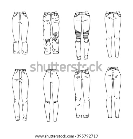 Hand Drawn Vector Clothing Set Different Stock Vector 395792719 ...