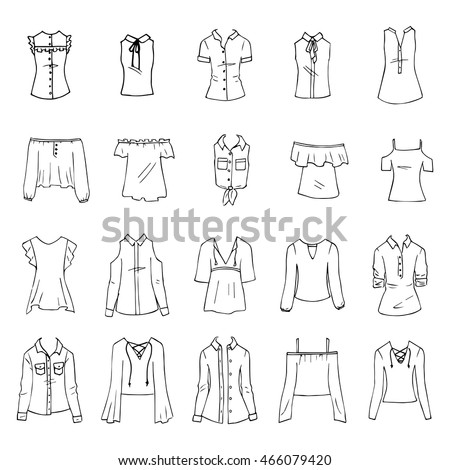 Blouse Stock Vectors, Images & Vector Art | Shutterstock