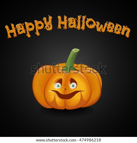 No Trick Treat Sign On Pumpkin Stock Vector 136213373 - Shutterstock