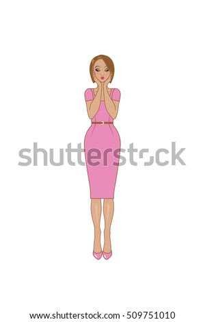 http://thumb1.shutterstock.com/display_pic_with_logo/3985502/509751010/stock-vector-vector-character-business-young-white-woman-in-pink-midi-dress-sexy-beautiful-attractive-509751010.jpg