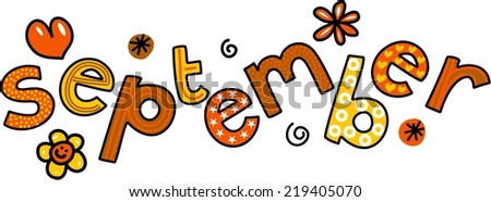 Whimsical Cartoon Text Doodle Month October Stock Illustration ...