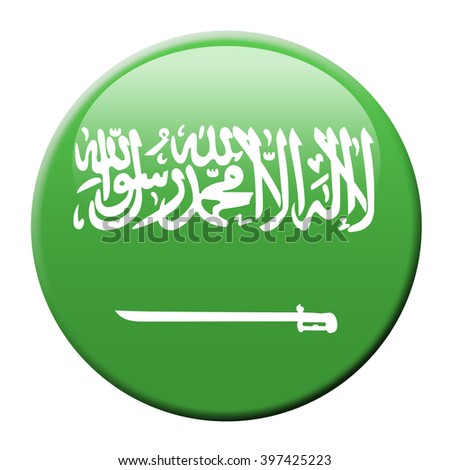 Saudi Arabia Flag Icon Isolated On Stock Illustration 397425223 ...