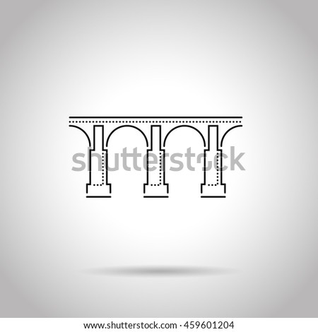bridge flat line icon