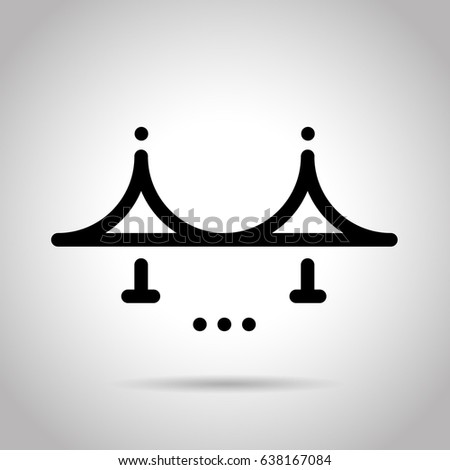 bridge flat line icon