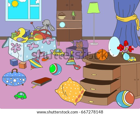 Childrens Room Stock Vector 84704143 - Shutterstock