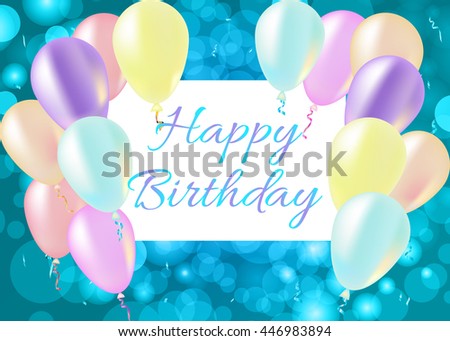 birthday card blue