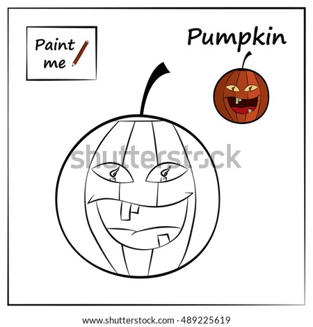 Coloring Page With Pumpkin Educational For Child Paint Me Halloween