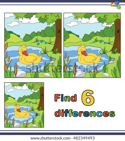 Illustration Find Differences Educational Puzzle Game Stock Vector ... Illustration Find Differences Educational Puzzle Game Stock Vector ...