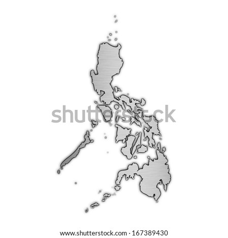 High Detailed Vector Contour Map Philippines Stock Vector 437565007