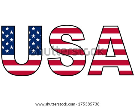 Download Usa Letters American Flag Texture Vector Stock Vector ...