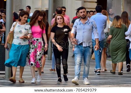 BAKU AZERBAIJAN AUGUST 27 2017 People Stock Photo (Royalty ...