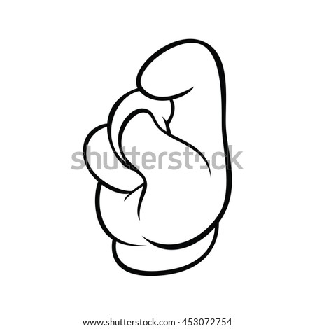 Gestures Fingers Different Positions Set Stock Vector 254840842