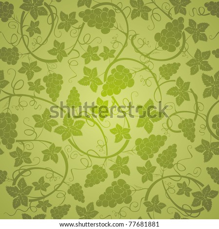 Vine seamless background, vector illustration