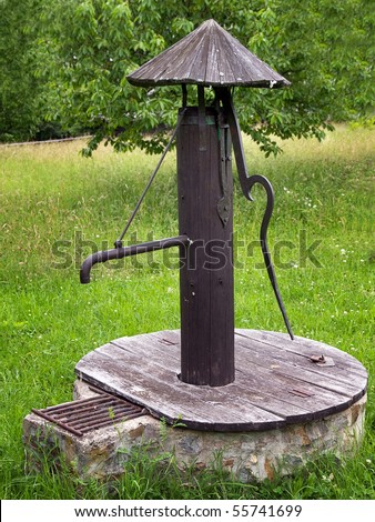 Old Antique Water Pump Historical Village Stock Photo 55741699 ...