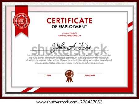 Certificate Blank Template Designed Simple Polygonal Stock 