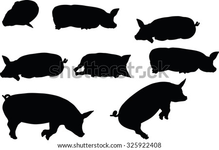 Pig Silhouette Stock Photos, Images, & Pictures | Shutterstock