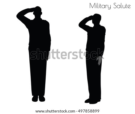 Eps 10 Vector Illustration Man Salute Stock Vector 497858899 - Shutterstock