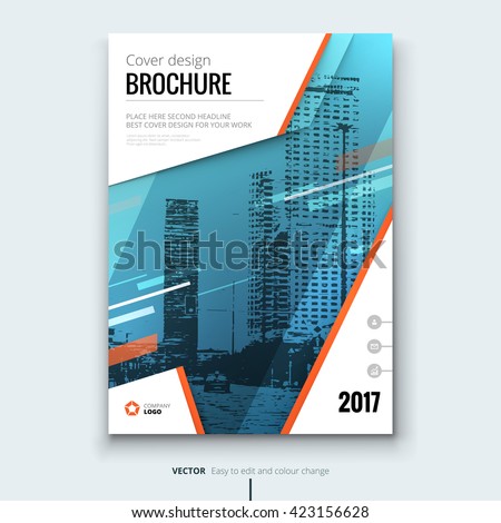 Cover design for Annual Report, Catalog or Magazine, Book or Brochure, Booklet or flyer. Layout template in A4 with motion elements. Creative template in bright colors. Vector