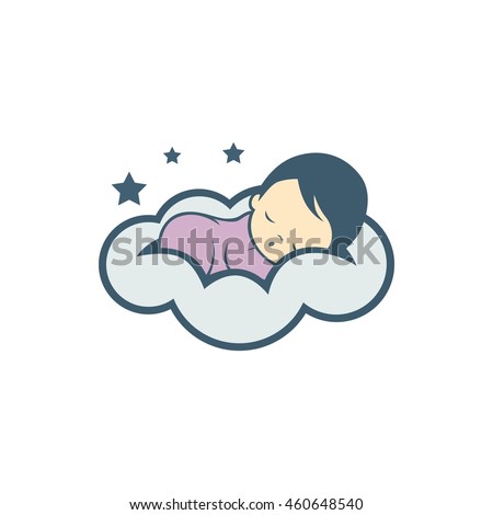 Sleep baby logo icon