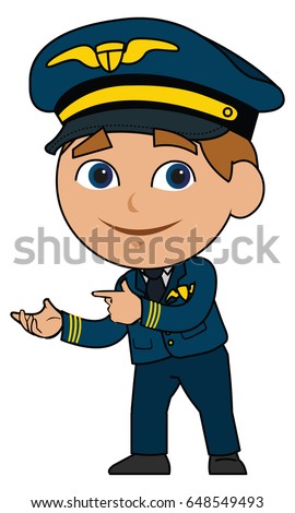 Cartoon Airplane Pilot Character Cute Boy Stock Vector 648549493 ...