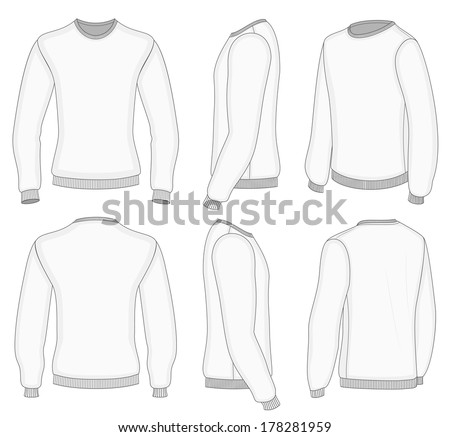 Download All Six Views Mens White Long Stock Vector 178281959 ...