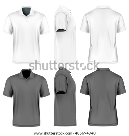 All Views Mens Black Short Sleeve Stock Vector 173421908 - Shutterstock