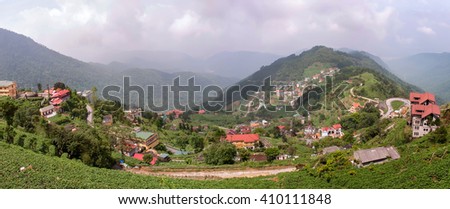 Vinh Phuc, Vietnam, April 14, 2016 overview, to the Tam Dao mountain road, Vinh Phuc Province, Vietnam, eco-tourism zone