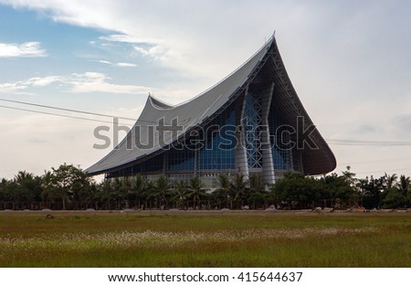 HAI PHONG, VIETNAM, August 28, 2015 Building, architecture shaped kite. The port city of Hai Phong, Vietnam