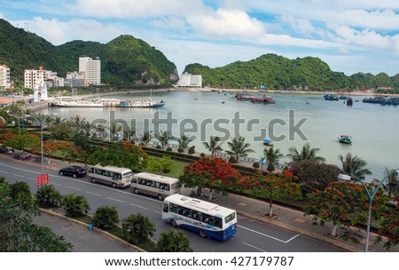CAT BA, VIET NAM, May 27, 2016 Bay Cat Ba, Hai Phong City, Vietnam