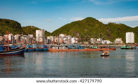 CAT BA, VIET NAM, May 27, 2016 Bay Cat Ba, Hai Phong City, Vietnam