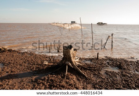 CA MAU, VIET NAM, July 2, 2016 Ca Mau sea, Vietnam, fishing