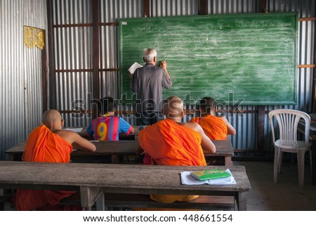 SOC TRANG, VIETNAM, November 26, 2016 a class ethnic Cham, Soc Trang Province, Vietnam
