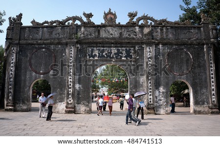 HAI DUONG, Vietnam, September 18, 2016 ancient temples, memorial general Tran Hung Dao, relic Con Son, Kiep Bac, Hai Duong, Vietnam