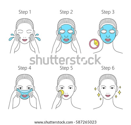Step by step facial masks