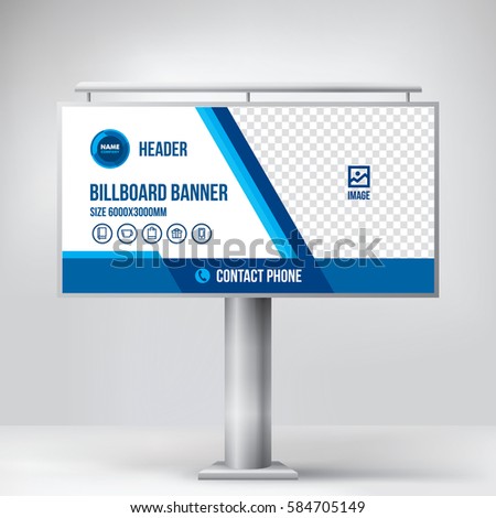 billboard design multipurpose banner template posting stock vector