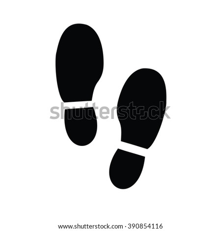 Shoe Print Vector Illustration Stock Vector 390854116 - Shutterstock