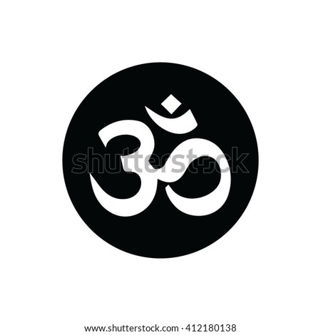 hinduism of official symbol symbol Hinduism of icon. vector Om White