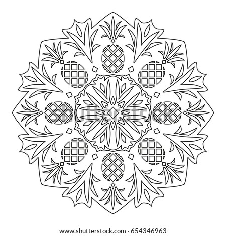 Download Mandala Pineapple Svg For Crafters - Layered SVG Cut File