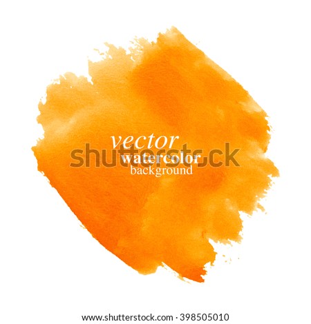 Vector orange watercolor abstract background