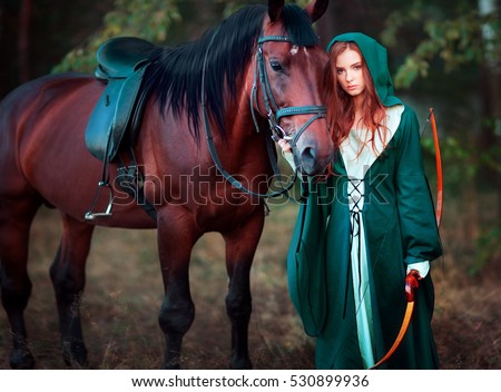 stock photo beautiful red haired girl in green medieval dress standing near the horse fairy tale story about 530899936 - Marital life Dating Sites For guys Is A Great Way To Meet The Love Of Your Life!